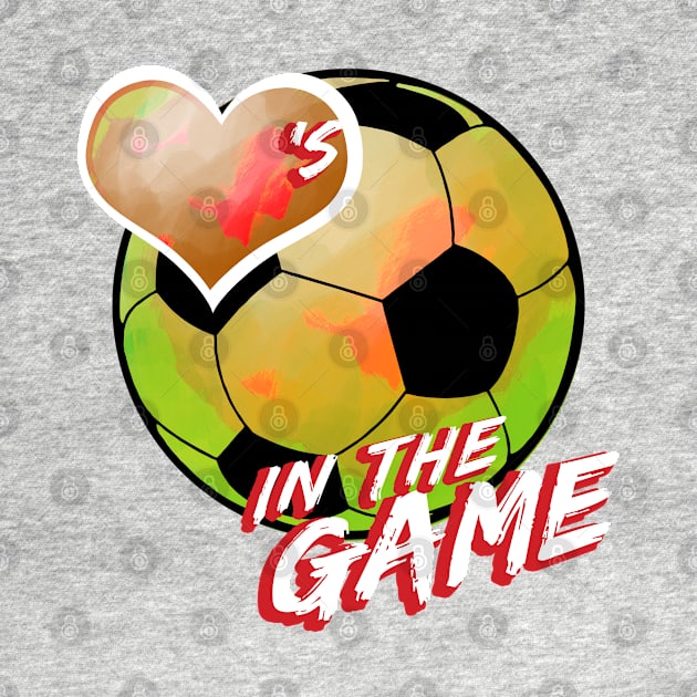 Soccer - Hearts In The Game - Orange by MakeNineDesigns